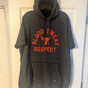 Under Armour Project Rock Gray Hoodie with red Print